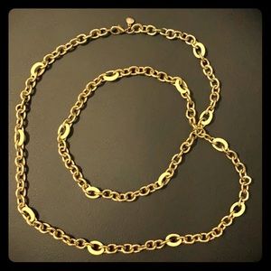 J. Crew Gold and Cream Link Necklace